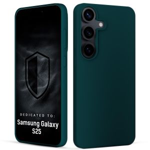 Silicone case for Samsung Galaxy S25 - 3mk HARDY® Mellow Case™ Dark Green