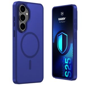 Smoked MagSafe case for Samsung Galaxy S25 – 3mk HARDY® Hazy MagCase™ Blue