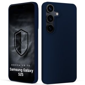 Silicone case for Samsung Galaxy S25 - 3mk HARDY® Mellow Case™ Dark Blue