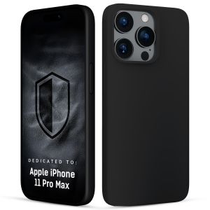 Silicone case for Apple iPhone 11 Pro Max - 3mk HARDY® Mellow Case™ Black