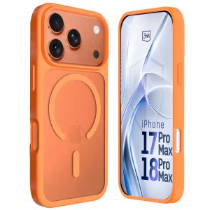 Smoked MagSafe case for Apple iPhone 17 Pro Max/ 18 Pro Max – 3mk HARDY® Hazy MagCase™ Orange
