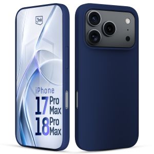 Silicone case for Apple iPhone 17 Pro Max/ 18 Pro Max - 3mk HARDY® Mellow Case™ Dark Blue