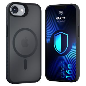 Smoked MagSafe case for Apple iPhone 16E/ iPhone 17E – 3mk HARDY® Hazy MagCase™ Black