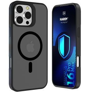 Smoked MagSafe case for Apple iPhone 16 Pro Max – 3mk HARDY® Hazy MagCase™ Black