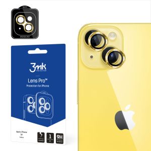 Tempered glass for the camera lens for Apple iPhone 14 - 3mk Lens Protection Pro Yellow