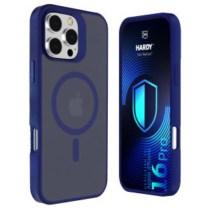 Smoked MagSafe case for Apple iPhone 16 Pro – 3mk HARDY® Hazy MagCase™ Blue