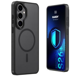 Smoked MagSafe case for Samsung Galaxy S26+ – 3mk HARDY® Hazy MagCase™ Black