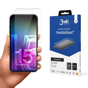 Shatterproof hybrid glass for Apple iPhone 15 - 3mk FlexibleGlass