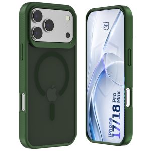 Smoked MagSafe case for Apple iPhone 17 Pro Max/ 18 Pro Max – 3mk HARDY® Hazy MagCase™ Green