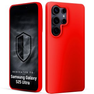 Silicone case for Samsung Galaxy S25 Ultra - 3mk HARDY® Mellow Case™ Red