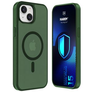 Smoked MagSafe case for Apple iPhone 15 – 3mk HARDY® Hazy MagCase™ Green