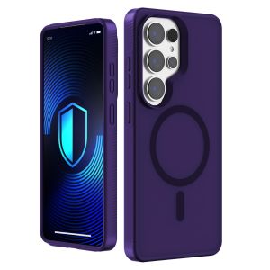 Smoked MagSafe case for Samsung Galaxy S25 Ultra – 3mk HARDY® Hazy MagCase™ Purple