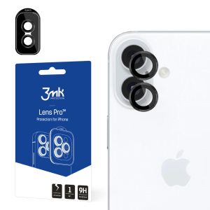 Tempered glass for the camera lens for Apple iPhone 16 - 3mk Lens Protection Pro Black