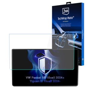 Matte screen protector for the navigation display for VW Passat B9 2024- 15" – 3mk TechWrap Matte™ Center Display
