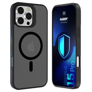 Smoked MagSafe case for Apple iPhone 15 Pro – 3mk HARDY® Hazy MagCase™ Black