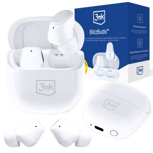 Wireless TWS headphones 3mk BlitzBuds™ – Bluetooth 6.0, ENC, Game Mode, IPX5, 26 h battery life