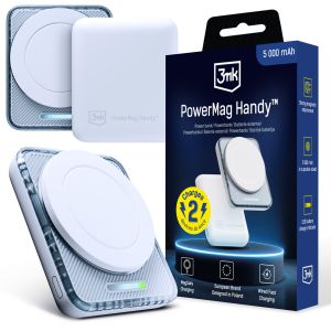 Compact powerbank 5000 mAh 22.5W MagSafe 3mk PowerMag Handy™ White