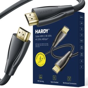 Cable 1.5m 3mk HARDY® Cable HDMI 2.1 8K 60Hz 4K 120Hz 48Gbps™ Black