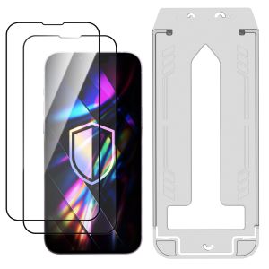 2x Tempered glass screen protector with applicator for Apple iPhone 13 Pro Max/14 Plus - 3mk Hardy Hardura 9H