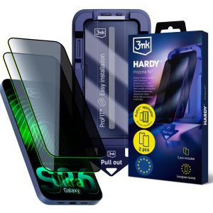 2x Privacy Tempered Glass with Applicator for Samsung Galaxy S26 Ultra - 3mk HARDY® Privzone 9H™