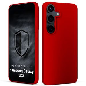 Silicone case for Samsung Galaxy S25 - 3mk HARDY® Mellow Case™ Red