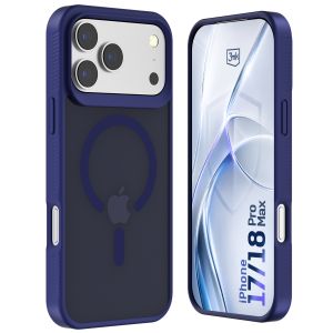 Smoked MagSafe case for Apple iPhone 17 Pro Max/ 18 Pro Max – 3mk HARDY® Hazy MagCase™ Blue