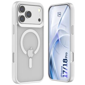 Smoked MagSafe case for Apple iPhone 17 Pro/ 18 Pro – 3mk HARDY® Hazy MagCase™ White