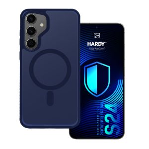 Smoked MagSafe case for Samsung Galaxy S24 – 3mk HARDY® Hazy MagCase™ Blue