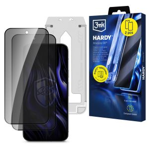 2x Privacy Tempered Glass with Applicator for Google Pixel 9 Pro - 3mk HARDY® Privzone 9H™