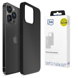 Silicone case for Apple iPhone 16 Pro Max - 3mk HARDY® Mellow Case™ Black