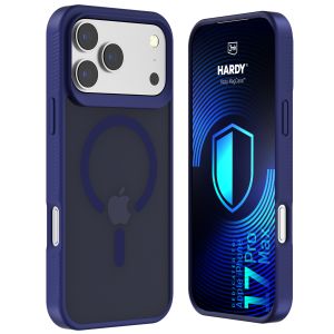 Smoked MagSafe case for Apple iPhone 17 Pro Max/ 18 Pro Max – 3mk HARDY® Hazy MagCase™ Blue