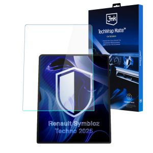 Matte screen protector for the navigation display for Renault Symbioz Techno 2025 – 3mk TechWrap Matte™ Center Display