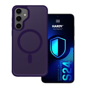 Smoked MagSafe case for Samsung Galaxy S24 – 3mk HARDY® Hazy MagCase™ Purple