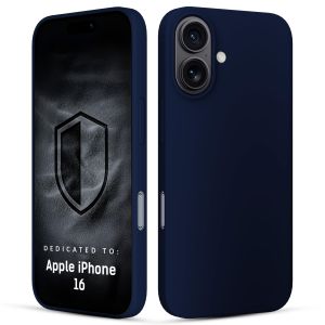 Silicone case for Apple iPhone 16 - 3mk HARDY® Mellow Case™ Dark Blue