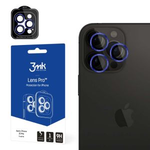 Tempered glass for the camera lens for Apple iPhone 15 Pro Max - 3mk Lens Protection Pro Royal Blue
