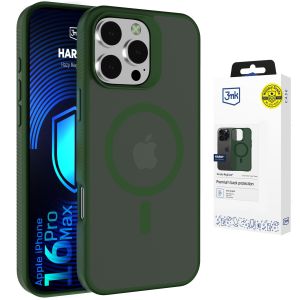 Smoked MagSafe case for Apple iPhone 16 Pro Max – 3mk HARDY® Hazy MagCase™ Green