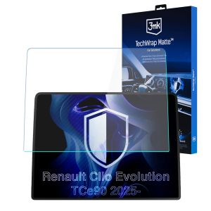 Matte screen protector for the navigation display for Renault Clio Evolution TCe90 2025- – 3mk TechWrap Matte™ Center Display