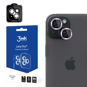 Tempered glass for the camera lens for Apple iPhone 15 Plus - 3mk Lens Protection Pro Pink