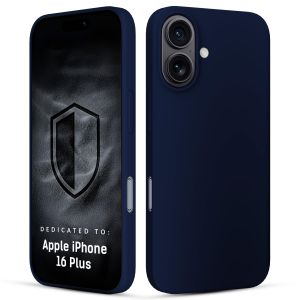 Silicone case for Apple iPhone 16 Plus - 3mk HARDY® Mellow Case™ Dark Blue