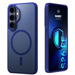 Smoked MagSafe case for Samsung Galaxy S26 FE – 3mk HARDY® Hazy MagCase™ Blue