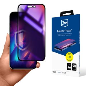 Tempered privacy glass for Apple iPhone 14 Pro - 3mk Rainbow Privacy