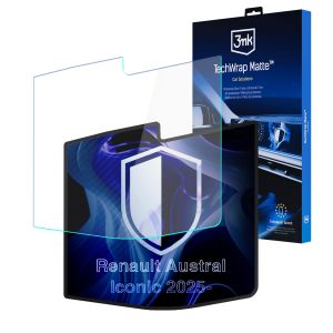 Matte screen protector for the navigation display for Renault Austral Iconic 2025- – 3mk TechWrap Matte™ Center Display