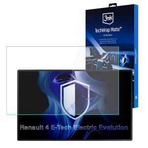 Matte screen protector for the navigation display for Renault 4 E-Tech Electric Evolution – 3mk TechWrap Matte™ Center Display