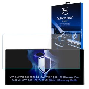 Matte screen protector for the navigation display for VW Golf VIII R 2021-24 Discover Pro – 3mk TechWrap Matte™ Center Display