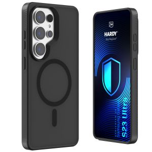 Smoked MagSafe case for Samsung Galaxy S23 Ultra – 3mk HARDY® Hazy MagCase™ Black