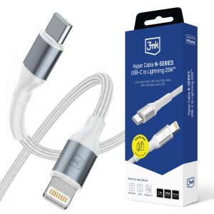 Kabel 1m 20W 9V/2A 3mk Hyper Cable N-SERIES USB-C to Lightning 20W™ White