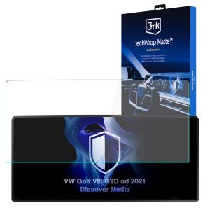 Matte screen protector for the navigation display for VW Golf VIII GTD 2021- Discover Media – 3mk TechWrap Matte™ Center Display