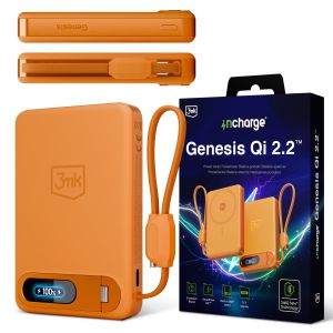 Powerbank 10 000 mAh with MagSafe USB-C PD45W 3mk Genesis™ Orange