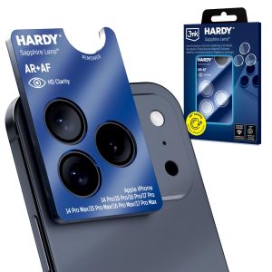 Sapphire glass for lens Apple iPhone 14,15,16,17 Pro/ 14,15,16,17 Pro Max - 3mk HARDY® Sapphire Lens™