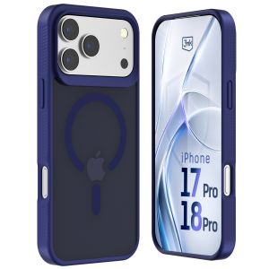 Smoked MagSafe case for Apple iPhone 17 Pro/ 18 Pro – 3mk HARDY® Hazy MagCase™ Blue